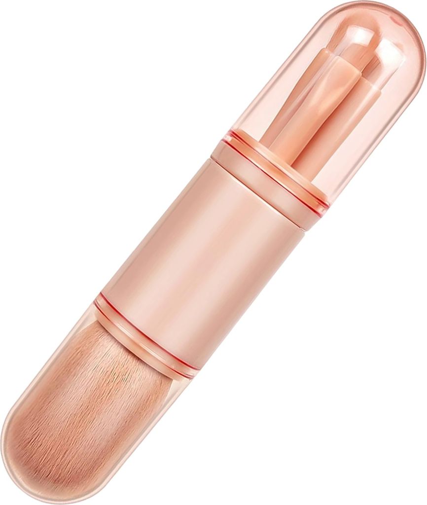 4 Teile/satz 4-In-1 Multifunktions Make-Up Pinsel Einziehbare Foundation Lose Pulver Lidschatten Rouge Concealer Kosmetik Pinsel Frauen make-up-Tools