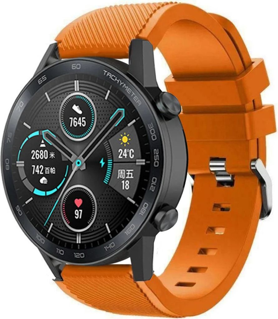 Strap-it Honor Magic Watch 2 Silikonarmband (Orange)