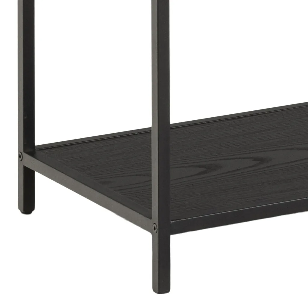 Étagère Sea noire 6 compartiments - Rangement robuste au design compact