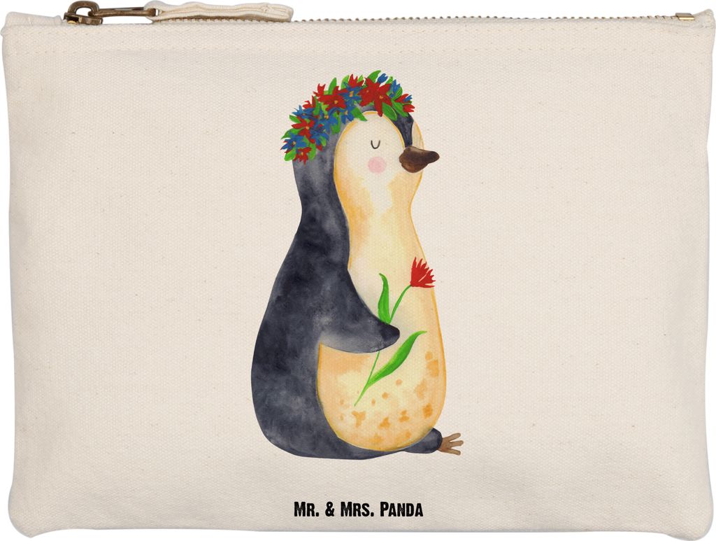 Mr. & Mrs. Panda Kosmetiktasche Pinguin Blumen Grösse XL Produktbild 