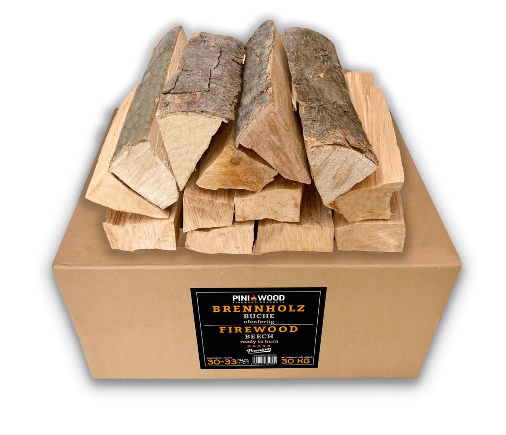 PINI Brennholz ofenfertig Buche 30 Kg ca. 30-33 cm für Produktbild 