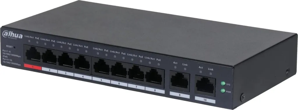 Switch Professionale Dahua DH-CS4010-8GT-110 | Managed L2 PoE 110W