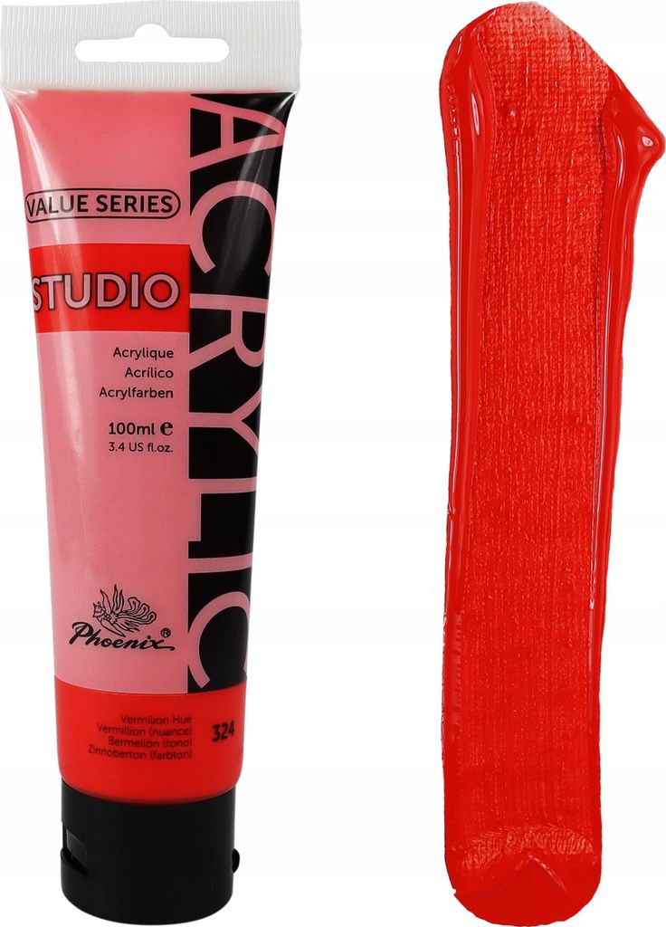 Phoenix Artistic Red Acrylfarbe 324 Zinnoberrot 100ml Zinnoberrot