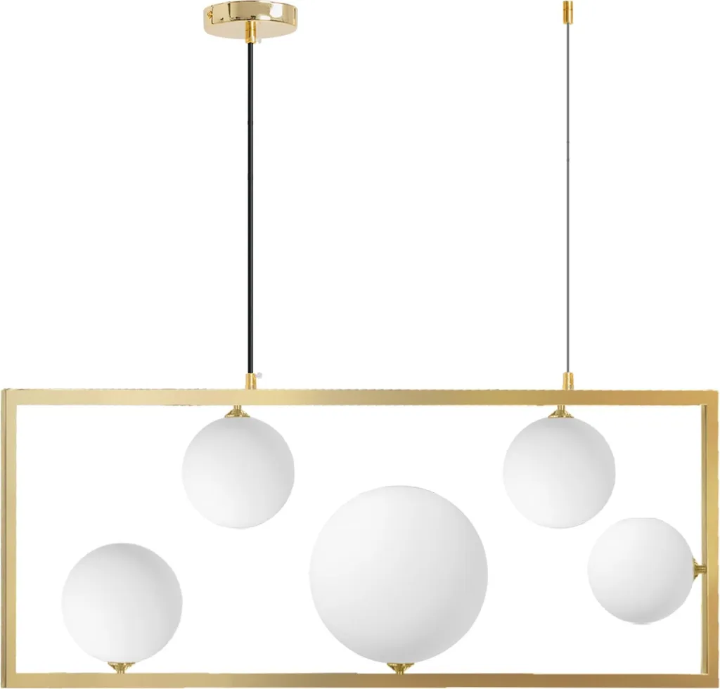 Suspension plafonnier Toolight APP1020-5CP or pour salon et séjour
