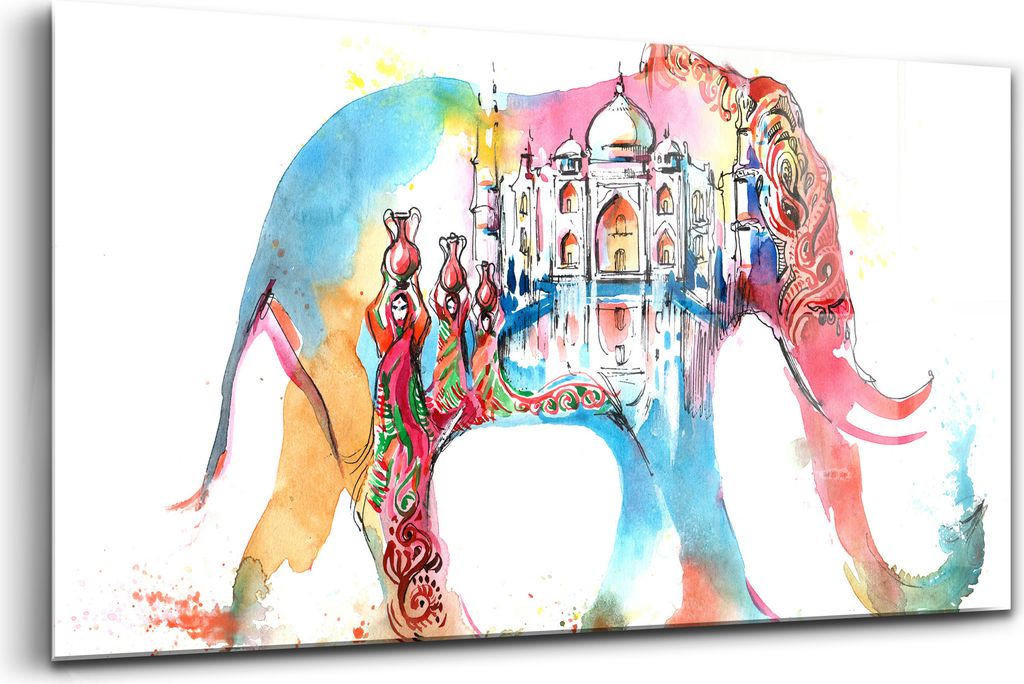 Skleněný obraz - dekorativní obraz - moderní obraz - 100x50 - Indie kultura