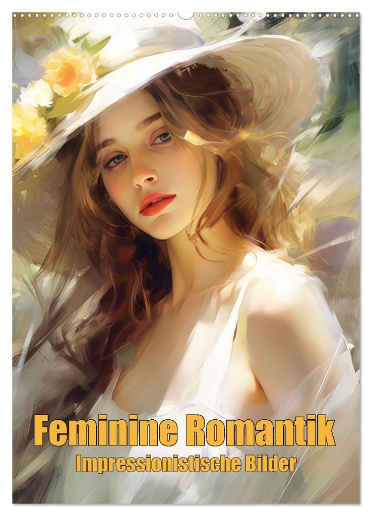 Feminine Romantik – Impressionistische Bilder (Wandkalender 2027 DIN A2 hoch), CALVENDO Monatskalender