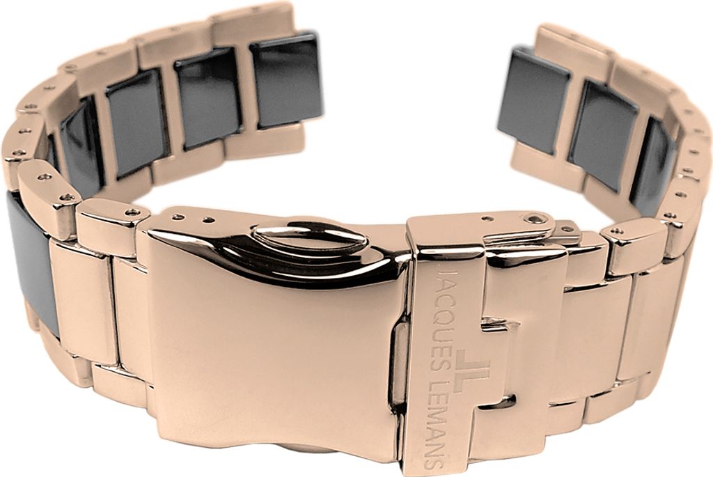 Jacques Lemans | Uhrenarmband, Edelstahl/Ceramic, Produktbild 