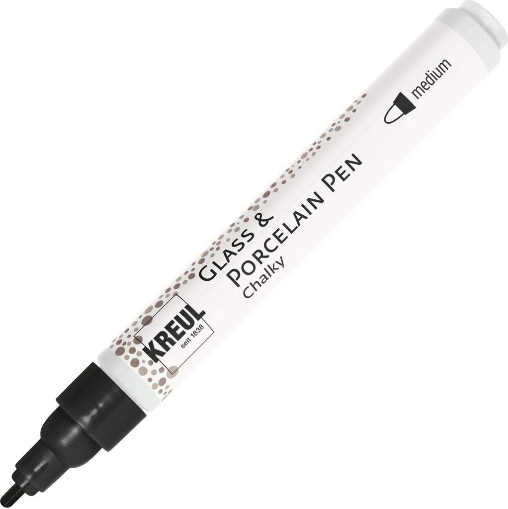 KREUL Glass & Porcelain Pen Chalky Black Carbon