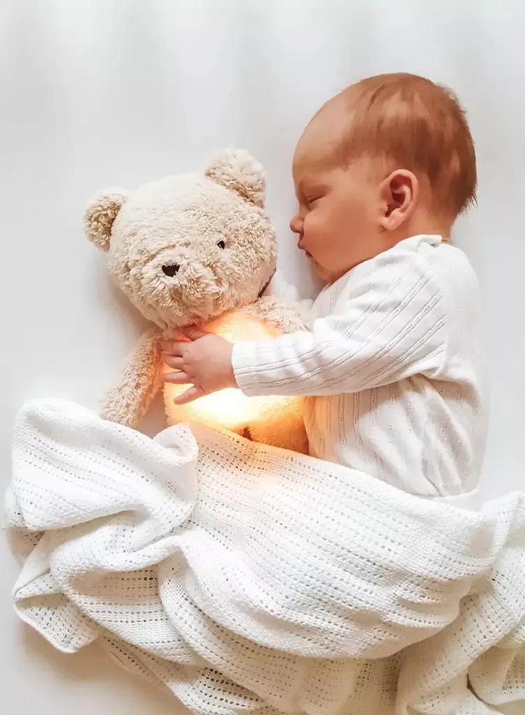 Solution Sommeil Bébé Nounours Beige Szumisie avec Capteur de Bruit