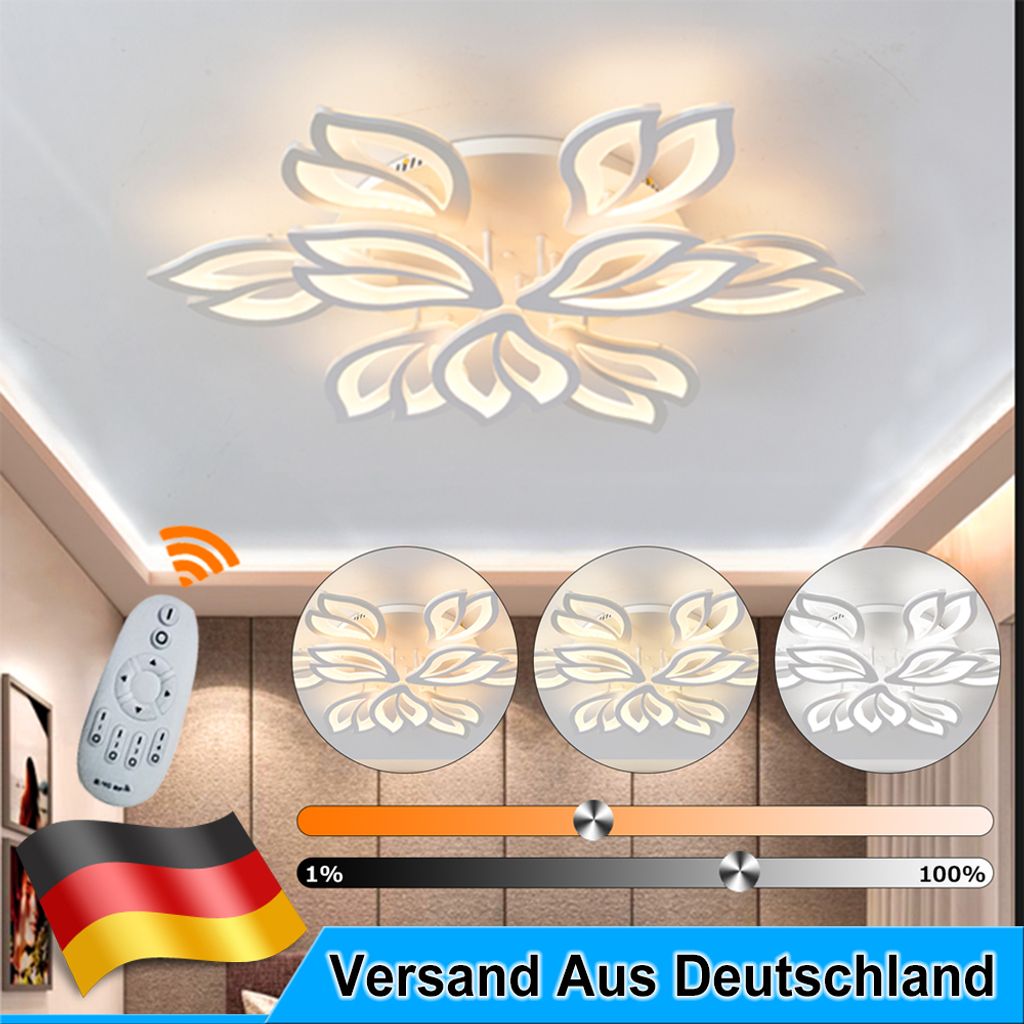 25W/42W/75W LED Deckenleuchte Deckenlampen Dimmbar Wohnzimmer Badleuchte Weiß 