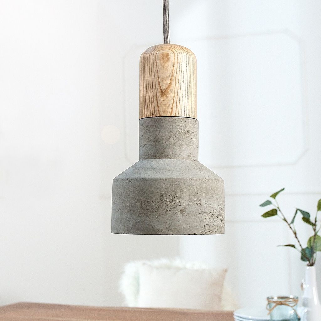 cagü: INDUSTRIE-DESIGN HÄNGELAMPE [URBANO] BUCHE & GRAU aus Produktbild 