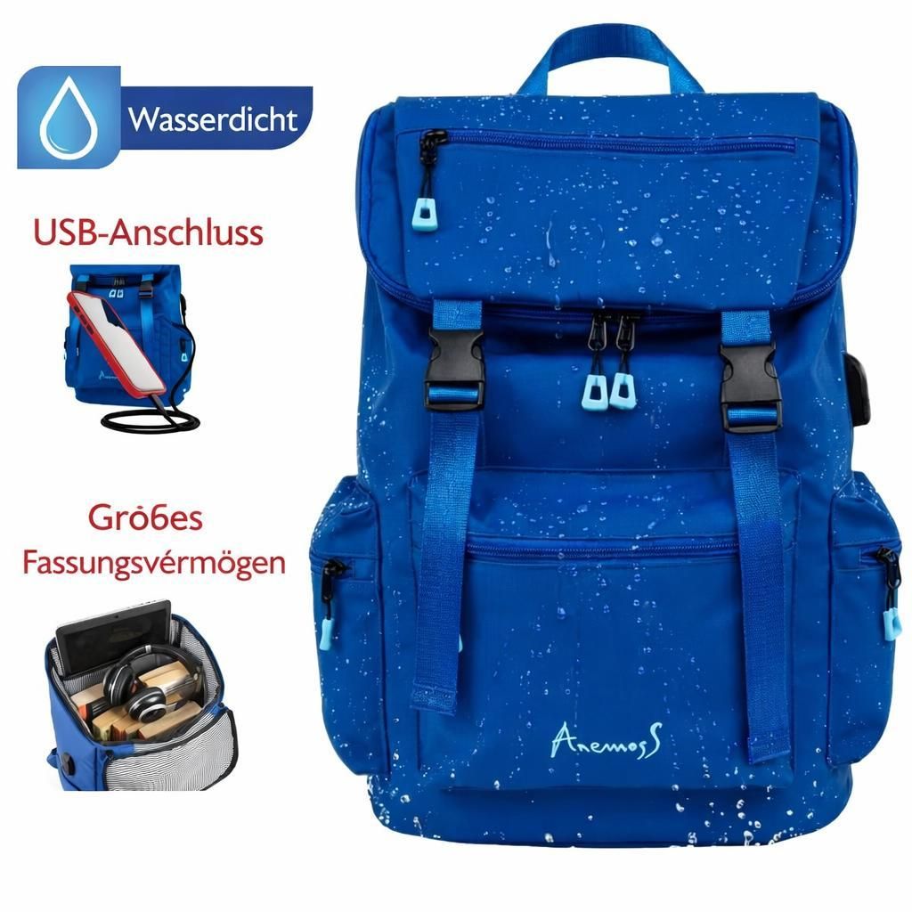 Anemoss Laptop-Rucksack, Wasserdichter Rucksack für Frauen Produktbild 