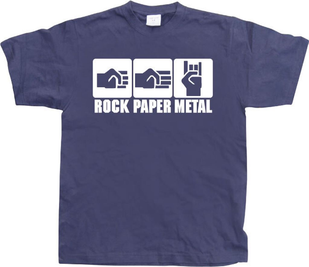Rock-Paper-Metal - Medium - Navy
