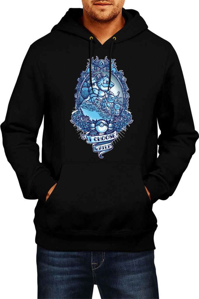 Herren Kapuzenpullover Japan Manga Anime Comics Pokemon 029, Man L / Schwarz