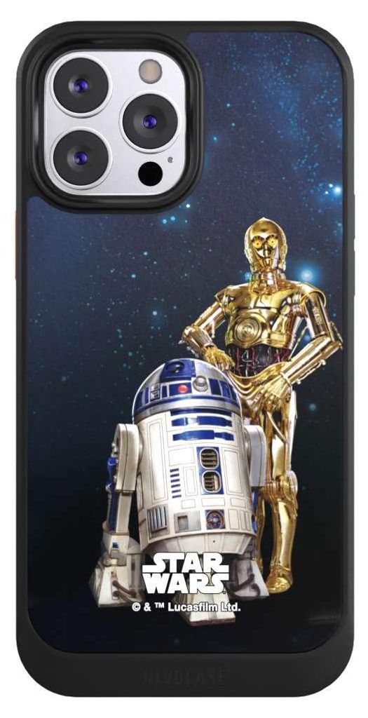 NIVOCASE Hülle für Apple iPhone 13 Pro Max Handyhülle NIVOcore Case Schwarz Star Wars Weltall R2D2