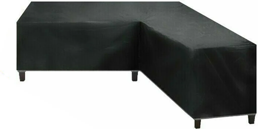 Telo Copridivano Angolare V 215x215x87cm INF Oxford Nero Pratico