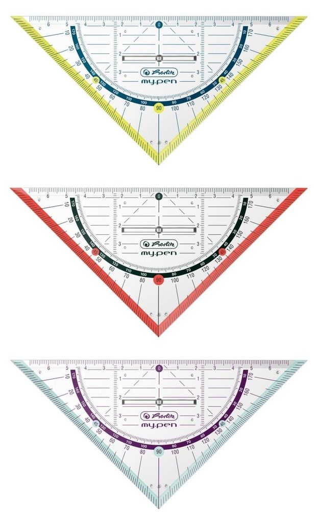 Geometrie-Dreieck my.pen 16cm Kunststoff farbig sortiert Produktbild 