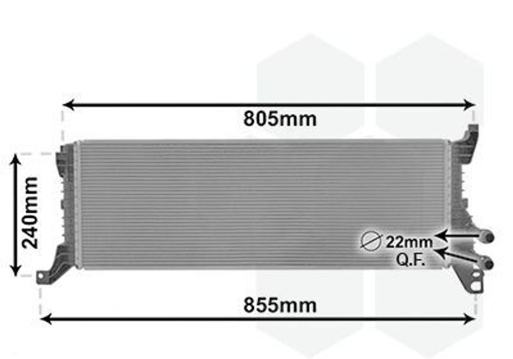 VAN WEZEL 58012723 Kühler Wasserkühler Motorkühler für VW Transporter VI Bus (SGB, SGG, SGJ) Multivan VI (SGF, SGM, SGN) Transporter VI Kastenw...