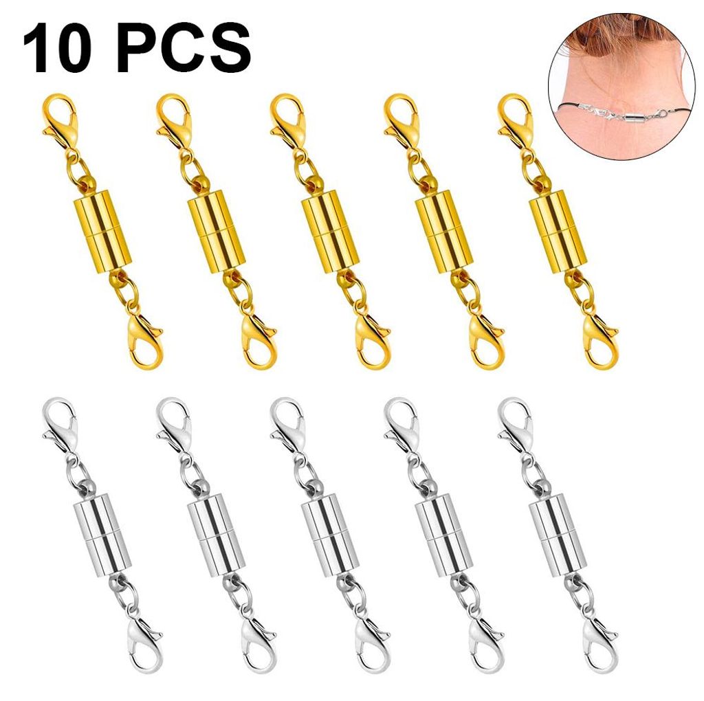 10er-Pack farbige Magnet-Karabinerverschlüsse für Schmuck. Produktbild 