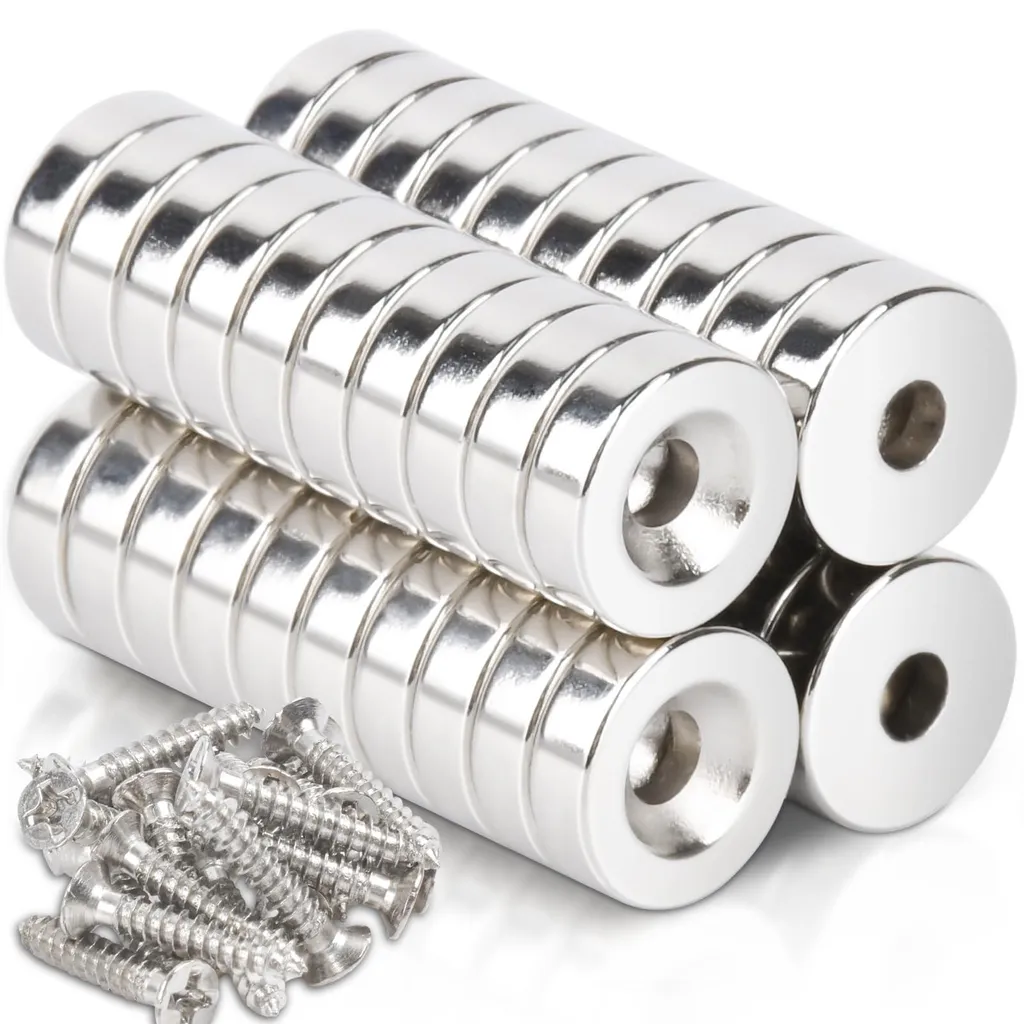 Aimants Néodyme Plats 10x3 mm Ultra Puissants avec Orifice de Fixation x40