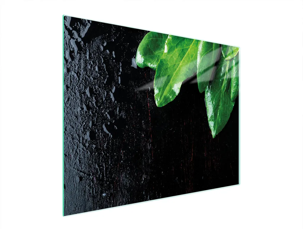 Offerta Tagliere Vetro 52x40 Basilico - Proteggi Piano Cottura