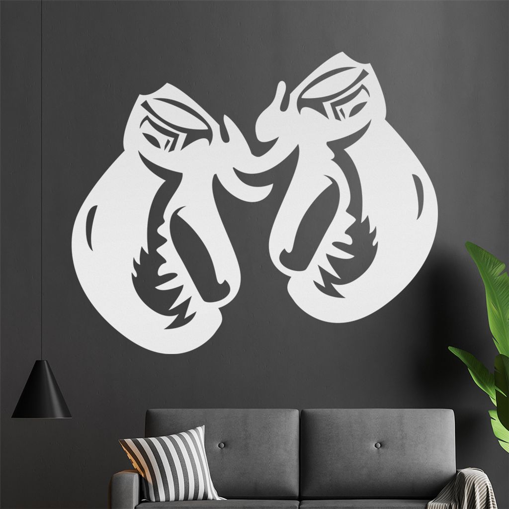 Boxhandschuhe Wandtattoo in 6 Größen - Wandaufkleber Wall Sticker - Dekoration, Küche, Wohnzimmer, Schlafzimmer, Badezimmer