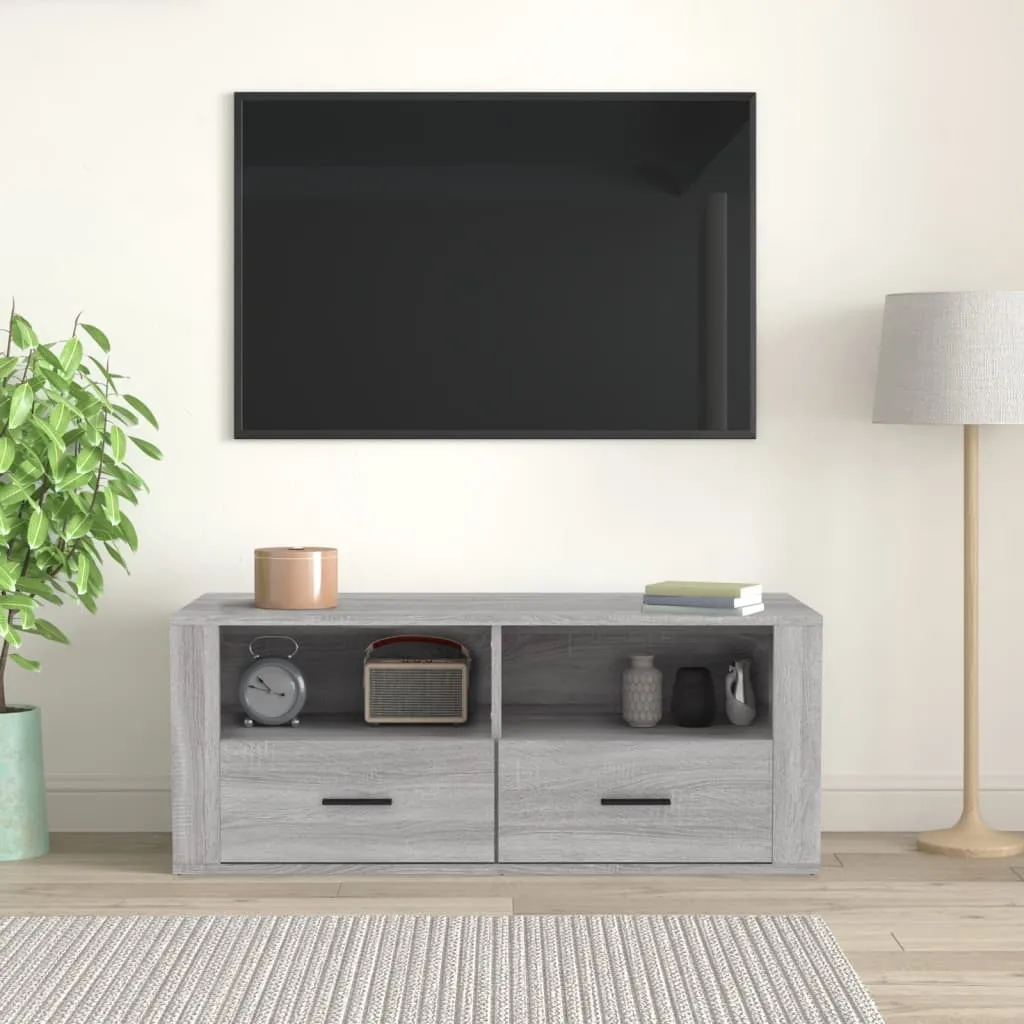 Mobile TV Basso Grigio Sonoma 100x35x40 cm | Offerta E-commerce - 3