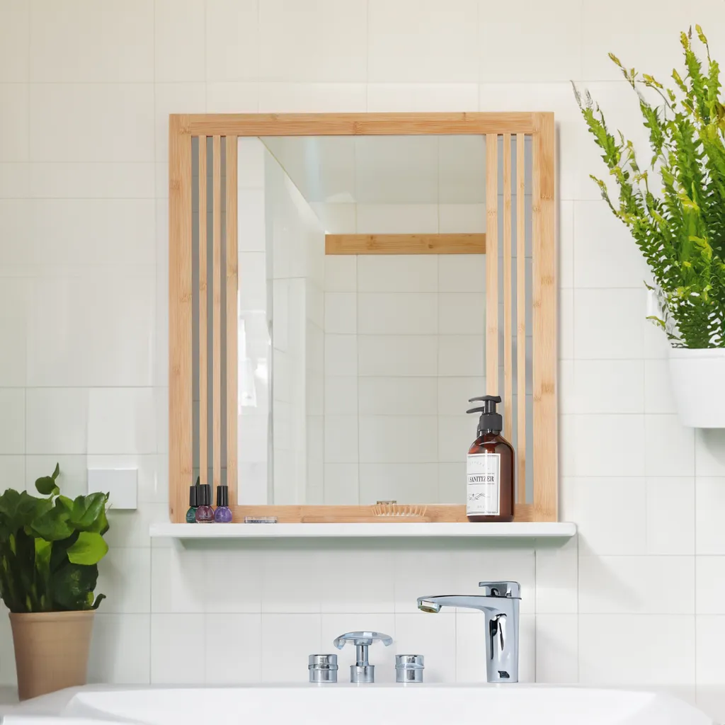 Specchio Ecosostenibile Bambù Relaxdays | Trasforma il Bagno in Spa