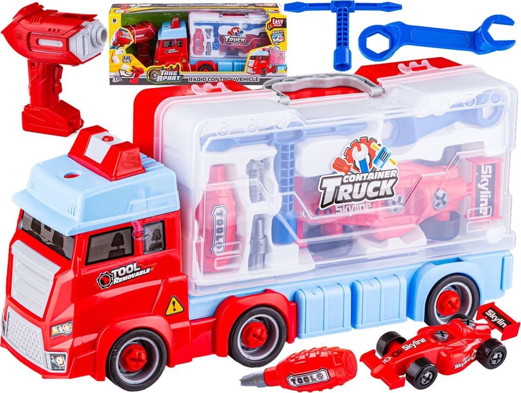 RC 2.4GHz Truck + Formula Racer, Demontage- und Verwindungskit, Zubehör + Werkzeug