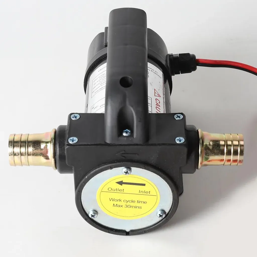 Pompa di trasferimento diesel - Pompa elettrica autoadescante per olio - 12 V - 260 W - Pompa per fusti - Con filtro - Spina UE