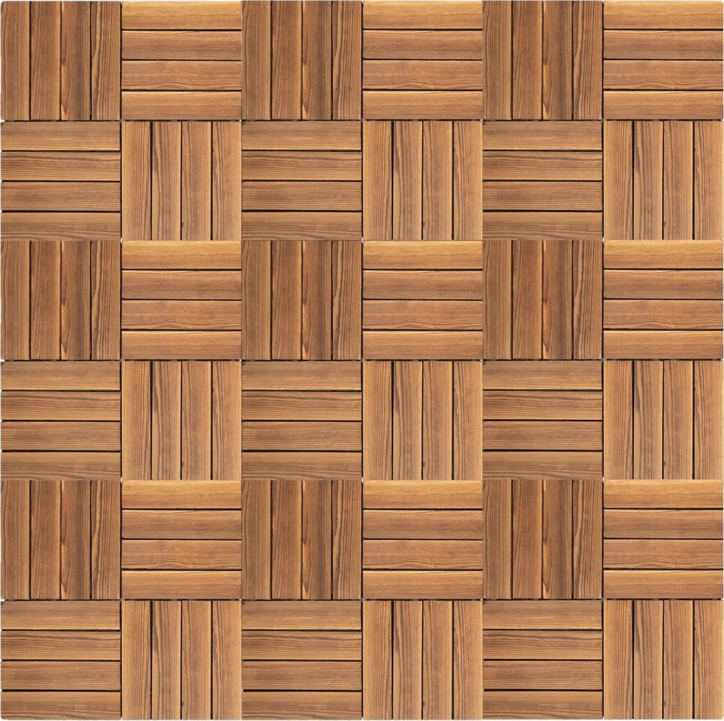 Rénover sol extérieur sans travaux : dalle bois clipsable marron durable