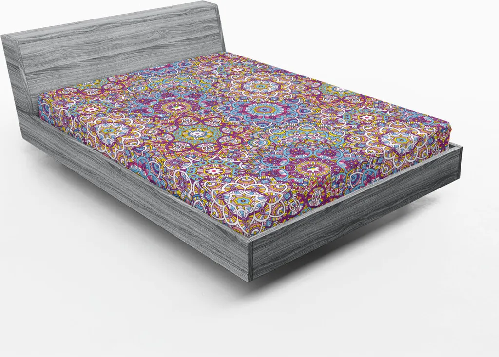 Lenzuolo con Angoli 180x200 ABAKUHAUS Lotus Mandala | Arredo Letto Etnico