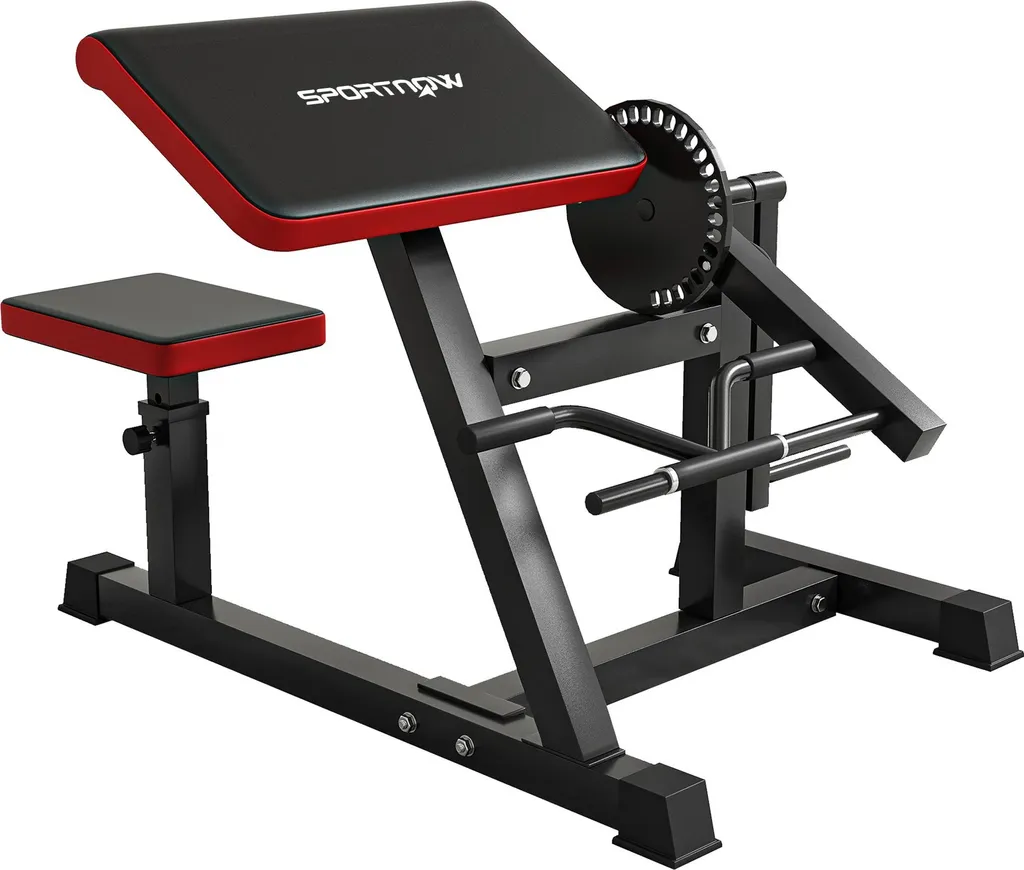 Station Biceps Triceps SPORTNOW réglable - Banc Musculation Assis