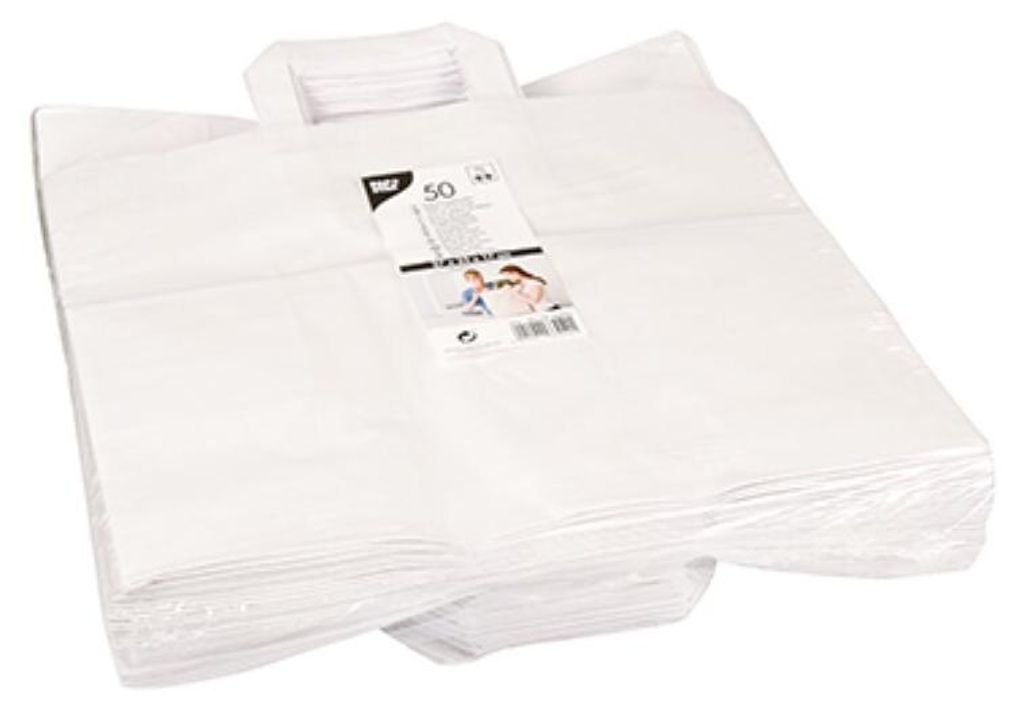 Papstar Papiertüten 27 x 32 x 17 cm weiss mit Tragegriff 50 Obrázok produktu 