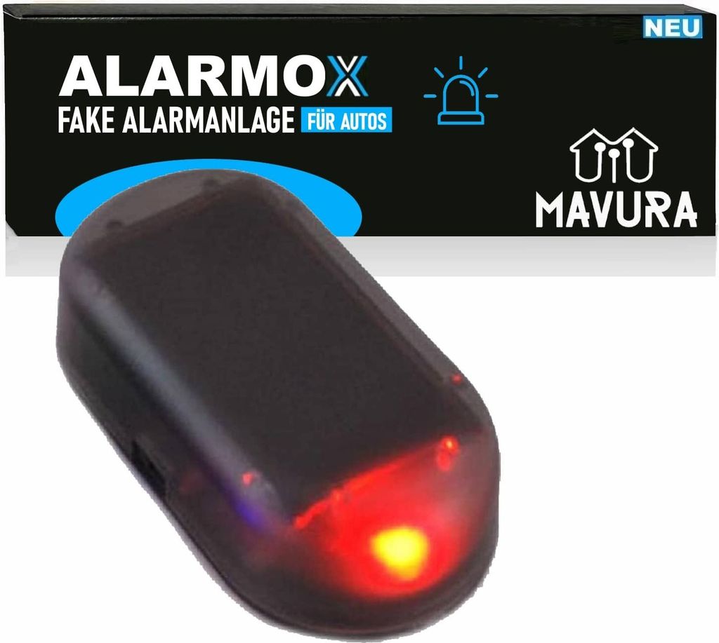 ALARMOX Dummy Alarmanlage LED Solar Diebstahlsicherung Warnleuchte Attrappe