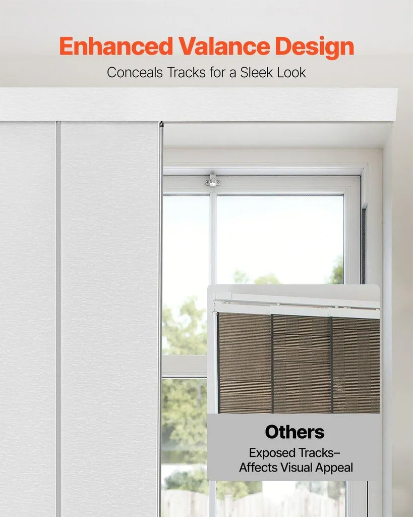 Store japonais blanc avec rail extensible 218cm - Largeur ajustable - 4
