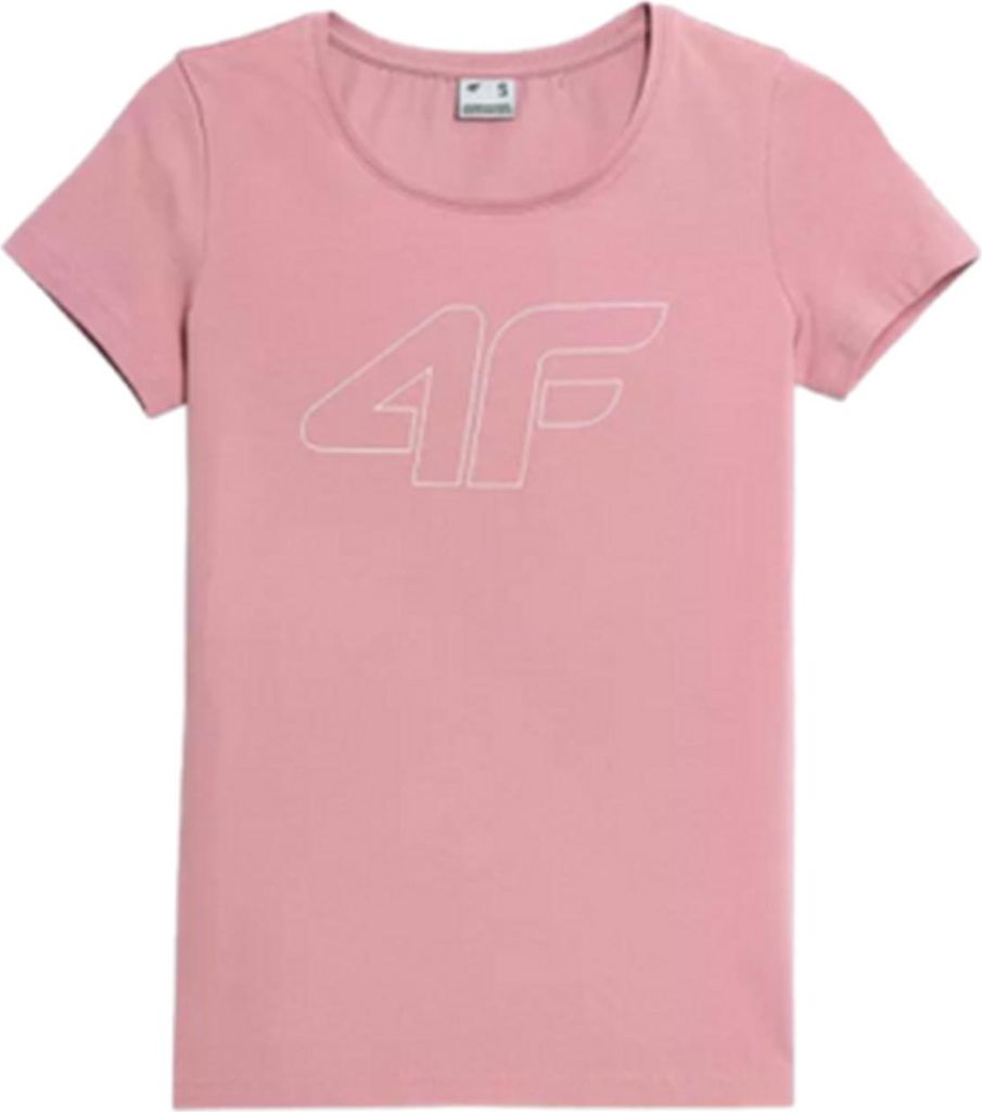 Damen T-Shirt Rosa mit Logo - Gr. S, 4F