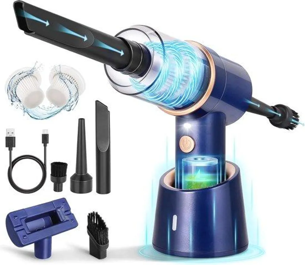 Mini aspirateur sans fil 3-en-1 puissant pour poils d'animaux et voiture
