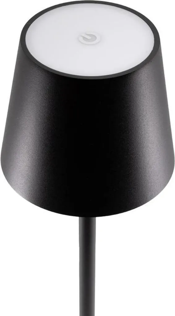 Lampe de table sans fil LED Securit Feline noire pour intérieur et terrasse
