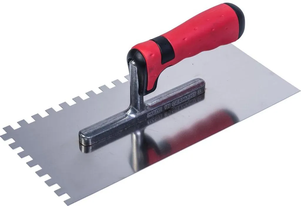 Taloche dentée 8x8 en acier avec manche ergonomique Connex 280x130mm