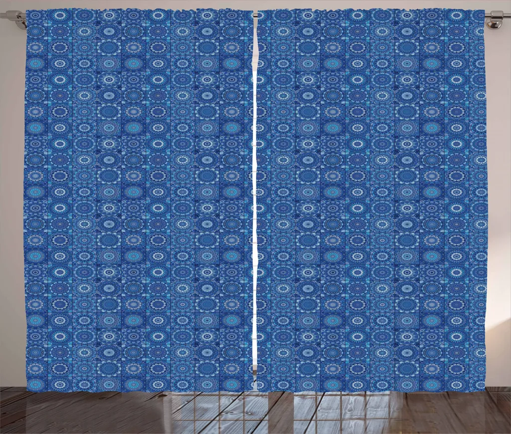 Tenda Boho-Chic Mandala Blu Indaco 280x245 cm ABAKUHAUS Marocco
