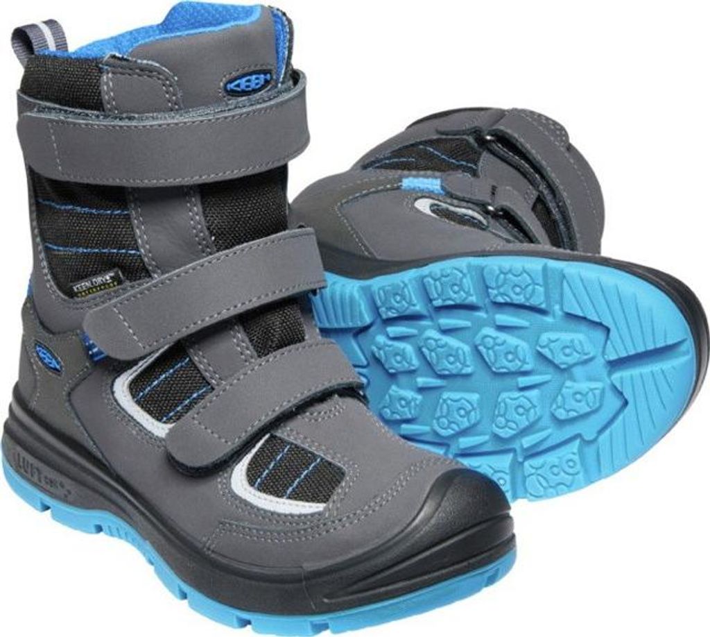 KEEN Redwood Winter Kinderstiefel - Wasserdichte, isolierte Schuhe mit Klettverschluss für optimalen Schutz und Komfort bis -32°C. Größe: US 8