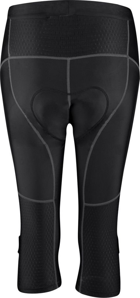 FORCE kraťasy LADY BIKE 3/4 do pásu s vložkou, čierne Obrázok produktu 2