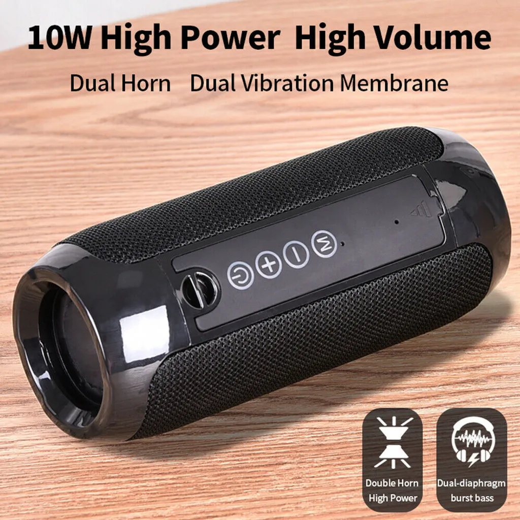 Speaker Bluetooth Impermeabile per Casa e Giardino Radio FM USB Nero - 3