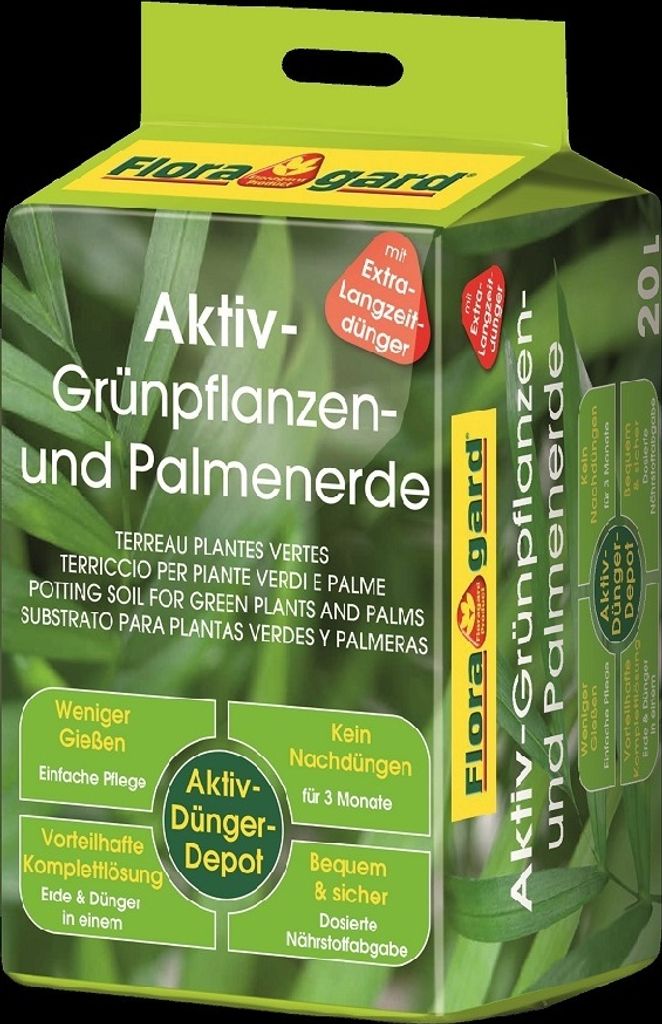 Floragard® Aktiv - Grünpflanzen- und Palmenerde 20 Liter Produktbild 6