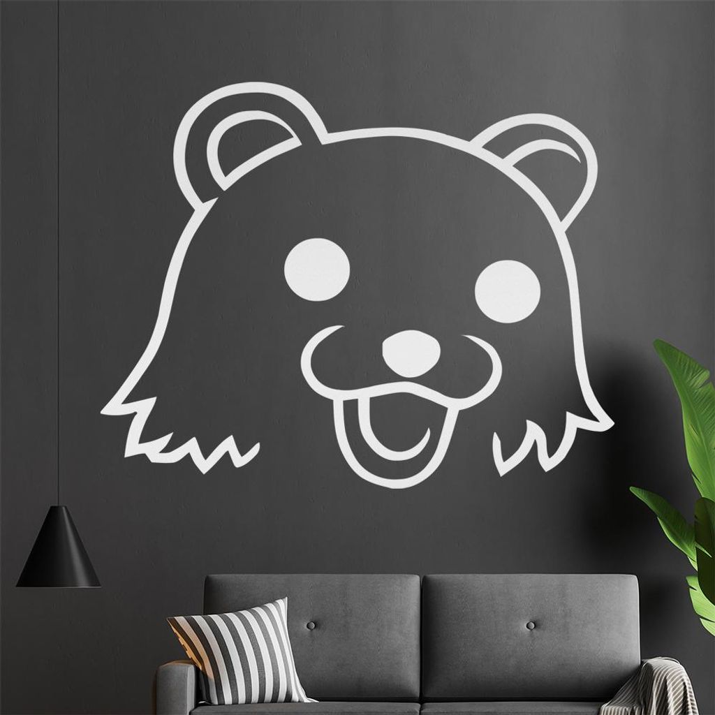 Pedobär Gesicht Wandtattoo in 6 Größen - Wandaufkleber Wall Sticker - Dekoration, Küche, Wohnzimmer, Schlafzimmer, Badezimmer