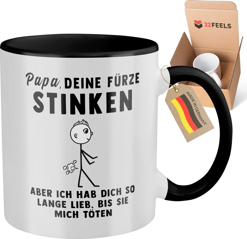 22Feels Papa Geschenk Vatertag Vater Tasse Deine Fürze Produktbild 