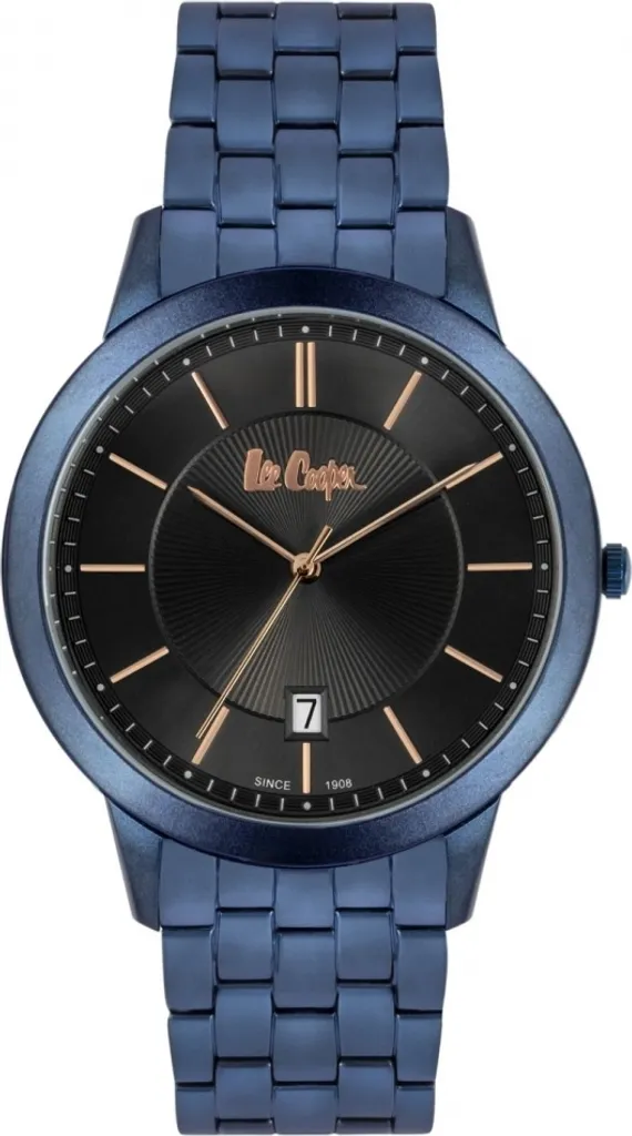 Montre Quartz Lee Cooper LC06772.960 Cadran Bleu et Bracelet Souple