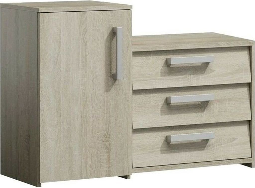 Schuhschrank Flurgarderobe Garderobe Spiegel Schrank Wandgarderobe Sonoma