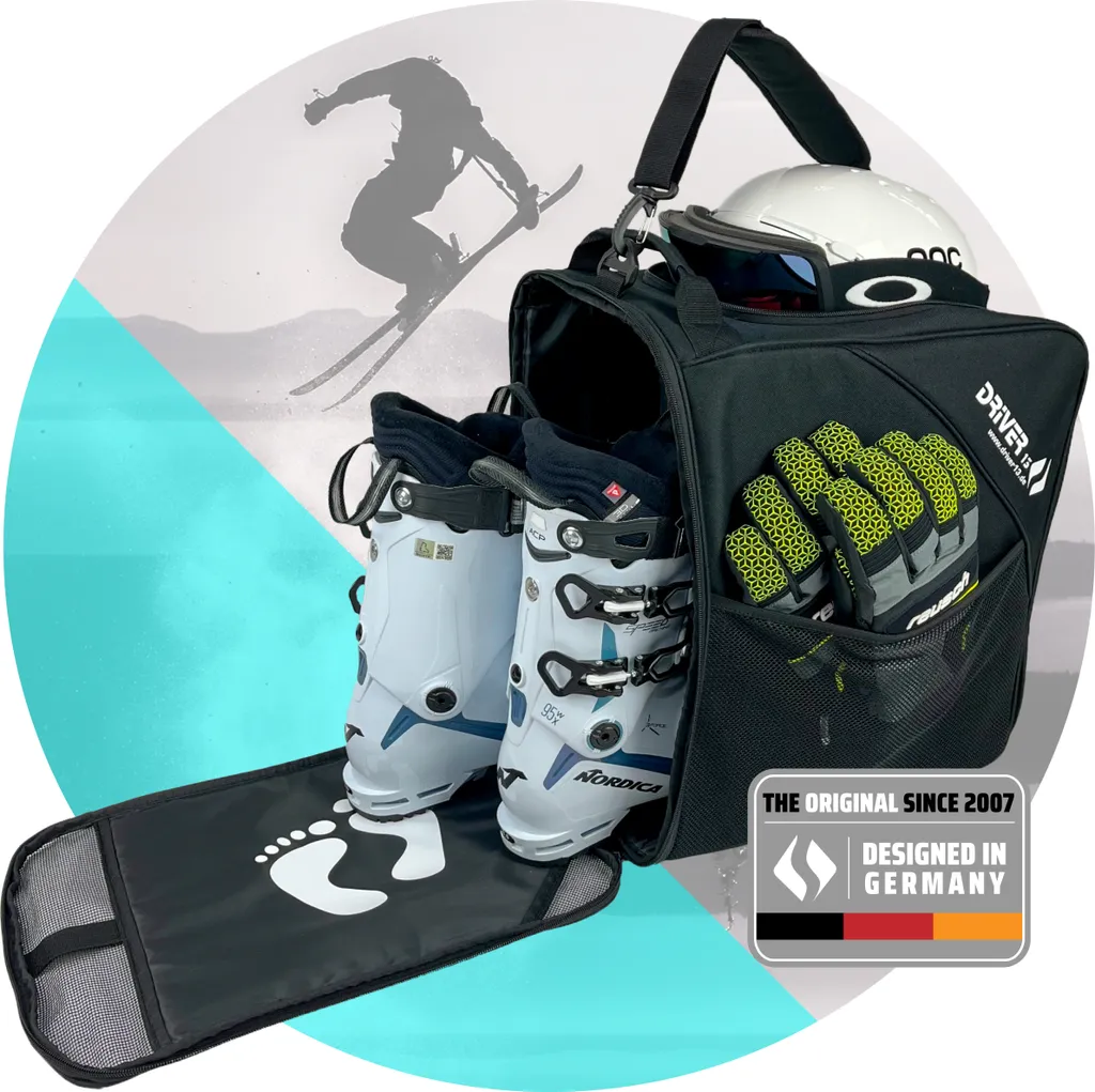 Sac à dos chaussures de ski et casque pour voyage en station hiver